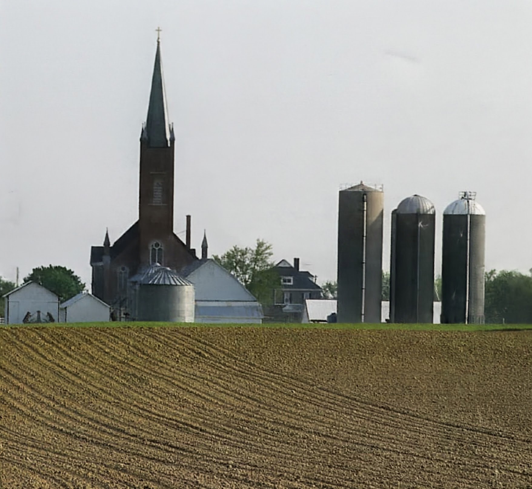 Maria Stein countryside and church from the August 1992 Ohio Magazine cover