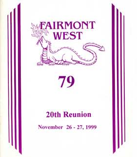 Kettering Fairmont West Class 1979 20th Reunion Memory Book Cover 